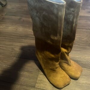 Women nude knee high boots Rjylp